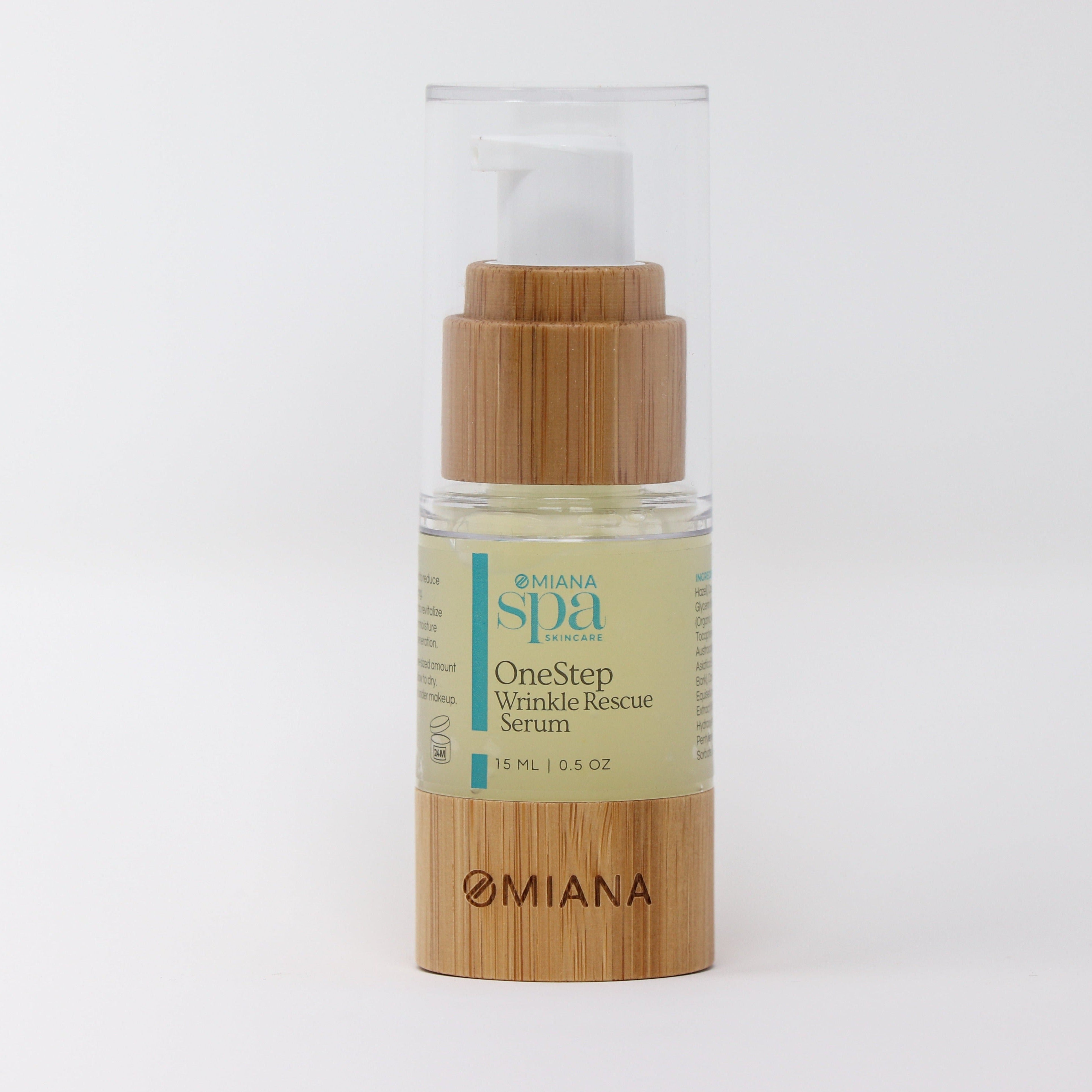 OneStep Wrinkle Rescue Serum - 100% Free From GMOs, Toxins, Artificial Fragrances, & More by Omiana