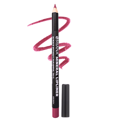 Omiana Natural Cosmetics Lipliner Berry Mineral Lipliner Pencils - No Titanium Dioxide, Mica, & More!