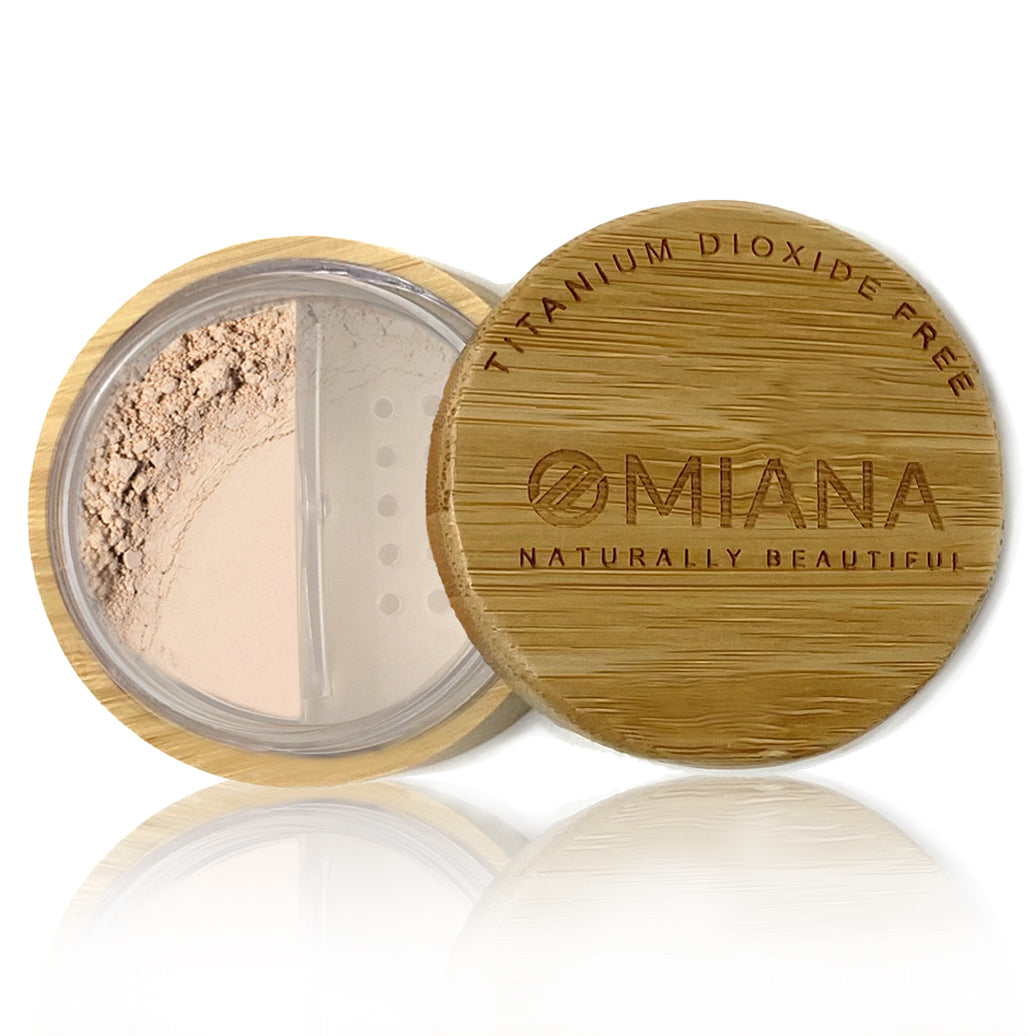 LARGE Loose Powder Mineral Foundation - Without Mica, Titanium Dioxide, & More! - Omiana Beauty